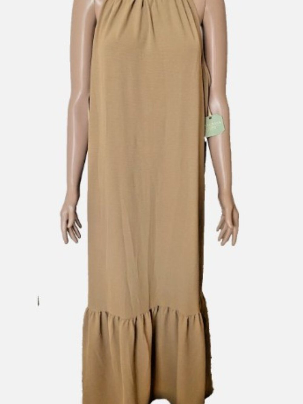 NWT RYEGRASS Tan Maxi Halter Dress Size XXL Retails $54.00